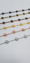Black or White Star Handcrafted Adjustable Bracelet | 925 Sterling Silver